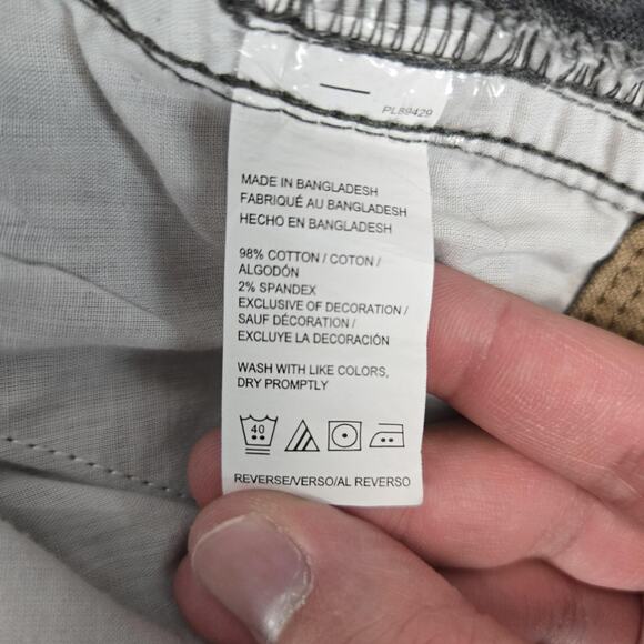 GH Bass & Co Pants Mens 36 Gray Casual Straight Fit Workwear Stretch Utility - Picture 5 of 9